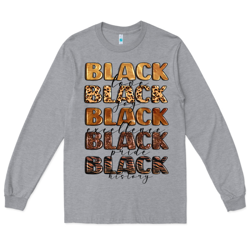 Typography Variations In Animal And Glitter Textur Long Sleeve Tee by LillyAllenDesigns | Teevron
