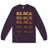 Plum typography variations in animal and glitter textur Long Sleeve Tee - LillyAllenDesigns