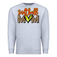 Heather Grey Softball mom Premium Sweatshirt - HowdyJamesFarm
