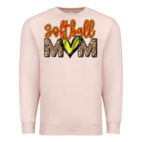 Pale Pink Softball mom Premium Sweatshirt - HowdyJamesFarm