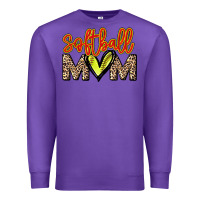 Purple Softball mom Premium Sweatshirt - HowdyJamesFarm