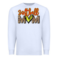 White Softball mom Premium Sweatshirt - HowdyJamesFarm