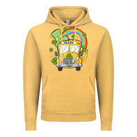 Vintage Mustard st. patrick's day school bus Vintage Hoodie - MaliasSmallBusiness