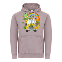 Vintage Zinc st. patrick's day school bus Vintage Hoodie - MaliasSmallBusiness
