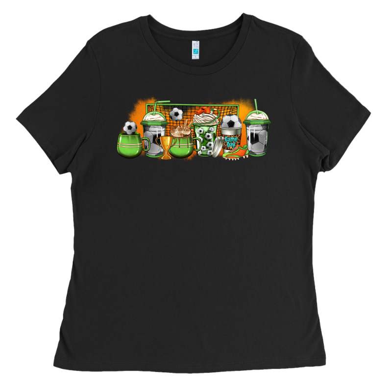 Soccer Coffee Cups Ladies Tee by Jasminsmagicworld | Teevron