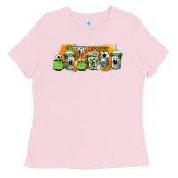 Bubblegum Pink soccer coffee cups Ladies Tee - Jasminsmagicworld