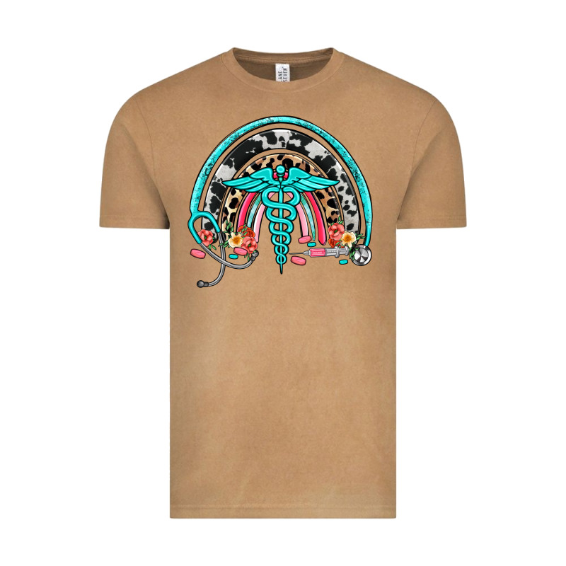 Nurse Rainbow Vintage Tee by NancyCooperArtShop | Teevron