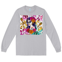 Moon Dust sugar skull girl Long Sleeve Tee - RanaPortraitStore