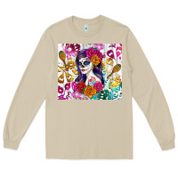 Mushroom sugar skull girl Long Sleeve Tee - RanaPortraitStore