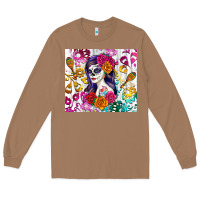 Toasted Coconut sugar skull girl Long Sleeve Tee - RanaPortraitStore