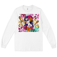 White sugar skull girl Long Sleeve Tee - RanaPortraitStore