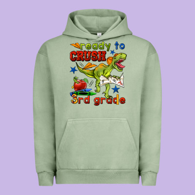 Ready To Crush 3rd Grade Urban Hoodie Designed By Bundleandbundleshop