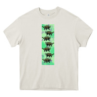 Cream dinosaur ankylosaurus pen wrap Heavy Core Tee - Artiststas