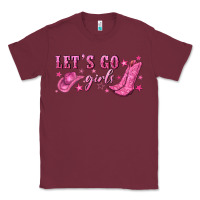 Burgundy lets go girls Classic Tee - NancyCooperArtShop