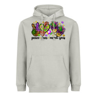 Moon Dust Peace Love Mardi Gras Heavyweight Hoodie - HowdyJamesFarm