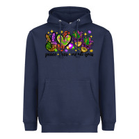 Navy Peace Love Mardi Gras Heavyweight Hoodie - HowdyJamesFarm