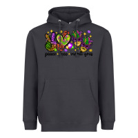 Smoke Peace Love Mardi Gras Heavyweight Hoodie - HowdyJamesFarm