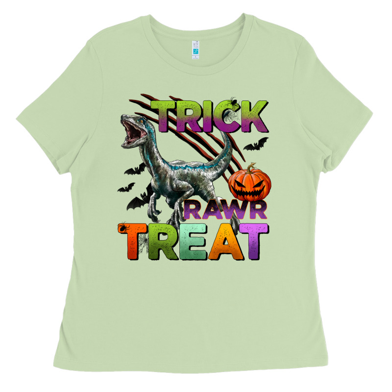 Trick Rawr Treat Ladies Tee by BundleAndBundleShop | Teevron