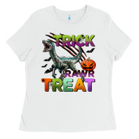 White trick rawr treat Ladies Tee - BundleAndBundleShop