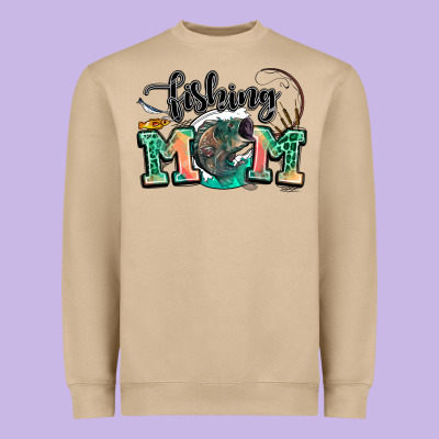 Fishing Mom Heavyweight Sweatshirt Designed By Lillyallendesigns