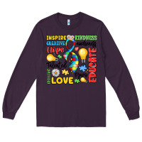 Plum name puzzle ribbon of inspiration Long Sleeve Tee - LillyAllenDesigns