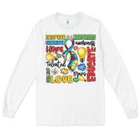 White name puzzle ribbon of inspiration Long Sleeve Tee - LillyAllenDesigns