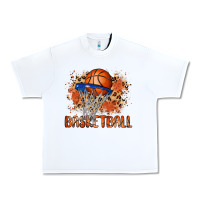 White custom name basketball Urban Heavy Tee - MaliasSmallBusiness