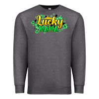 Charcoal Heather Lucky mama mother's day Premium Sweatshirt - HowdyJamesFarm