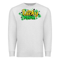 Oatmeal Heather Lucky mama mother's day Premium Sweatshirt - HowdyJamesFarm