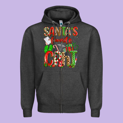Santa's Favorite Cpht Zipper Hoodie Designed By Texasbilliewilder