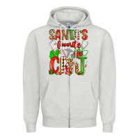 Dove Grey santa's favorite cpht Zipper Hoodie - texasbilliewilder