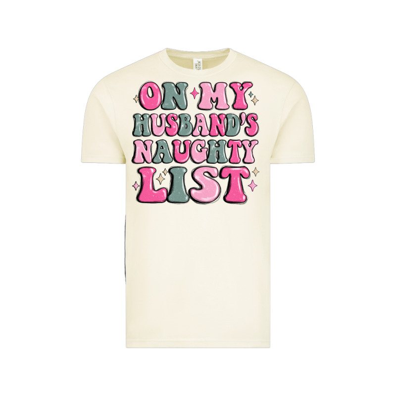 On My Husband's Naughty List Vintage Tee by MaliasSmallBusiness | Teevron