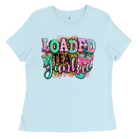 Baby Blue loaded tea junkie Ladies Tee - Jasminsmagicworld