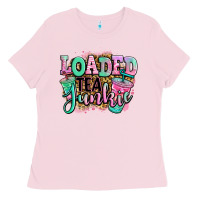 Bubblegum Pink loaded tea junkie Ladies Tee - Jasminsmagicworld