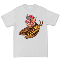 Dove Grey cacao beans and flowers Premium Tee - AdoDesignShop