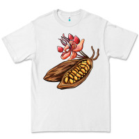 White cacao beans and flowers Premium Tee - AdoDesignShop