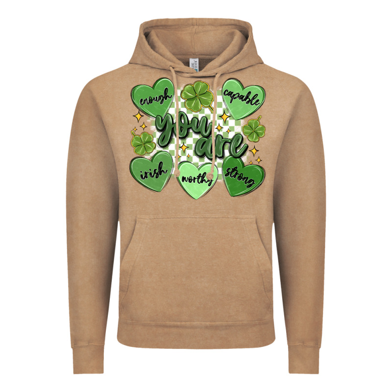 St. Patrick's Day Positive Affirmations Vintage Hoodie by MaliasSmallBusiness | Teevron