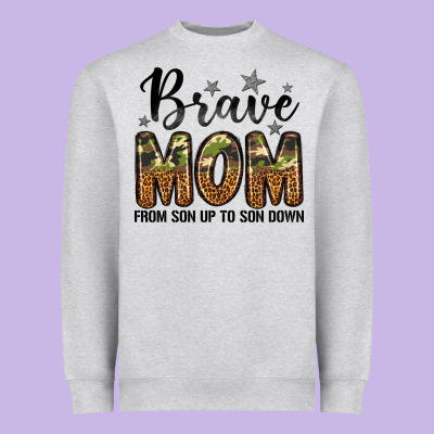 Brave Mom From Son Up To Son Down Heavyweight Sweatshirt Designed By Lillyallendesigns
