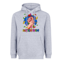 Heather Grey Autism Mom Heavyweight Hoodie - CowGirlArtShop