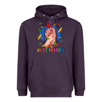 Plum Autism Mom Heavyweight Hoodie - CowGirlArtShop