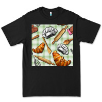Black chef tools seamless pattern Premium Tee - BundleAndBundleShop