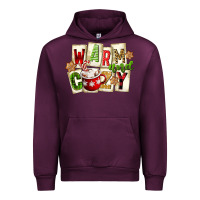 Mauve Wine warm and cozy hot cocoa Urban Hoodie - FaDigitalArtStudio