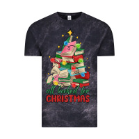 Cloud Black christmas book tree Vintage Tee - MaliasSmallBusiness