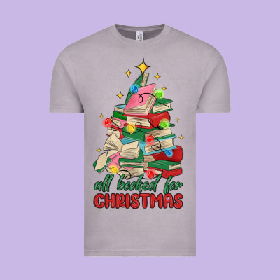 Christmas Book Tree Vintage Tee Designed By Maliassmallbusiness