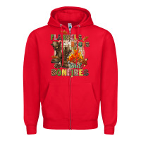 Red Flannels boots and bonfires Zipper Hoodie - NancyCooperArtShop
