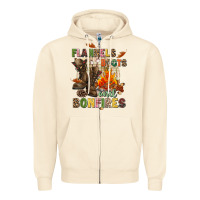 Sandshell Flannels boots and bonfires Zipper Hoodie - NancyCooperArtShop