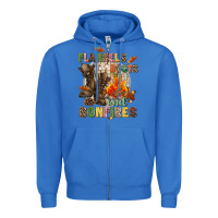 True Royal Flannels boots and bonfires Zipper Hoodie - NancyCooperArtShop