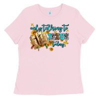 Bubblegum Pink only talking to jesus today Ladies Tee - AdoDesignShop