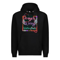 Black Not all angels have wings Premium Hoodie - CowGirlArtShop