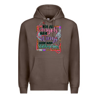 Coffee Not all angels have wings Premium Hoodie - CowGirlArtShop